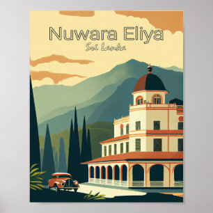 Nuwara Elia Sri Lanka Minimalistischer Reiseplakat Poster