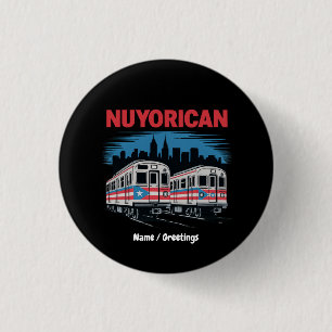 Nuyorican Puerto Rican New York City Pride Boricua Button