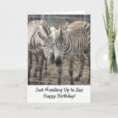 Nuzzling Zebras Karte (Vorderseite)