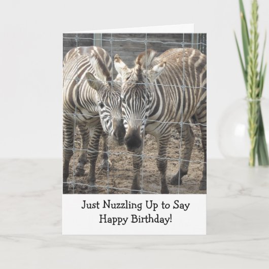 Nuzzling Zebras Karte (Vorderseite)