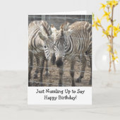 Nuzzling Zebras Karte (Gelbe Blume)