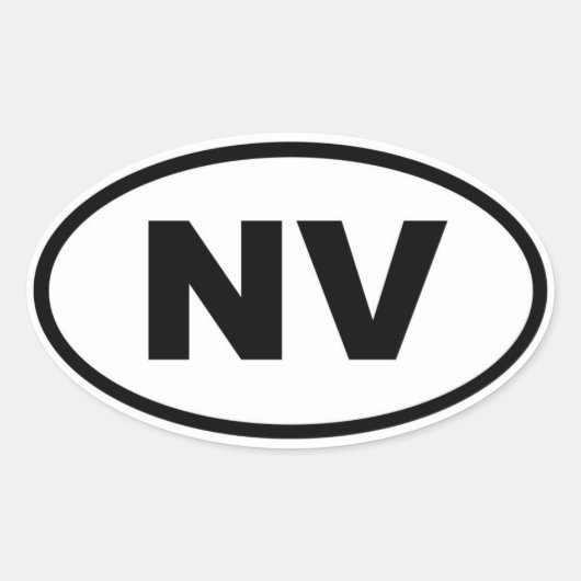 NV Nevada Ovaler Aufkleber (Vorderseite)
