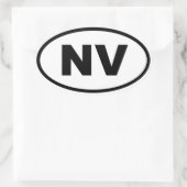 NV Nevada Ovaler Aufkleber (Tasche)