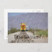nv Zug 007, Miss the train?, Boulder City, Nv. Postkarte (Vorne/Hinten)