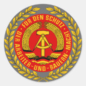 NVA WAPPEN RUNDER AUFKLEBER (Vorderseite)