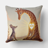 NVC Giraffe und Jackal - Gewaltlose Kommunikation Kissen (Rückseite)