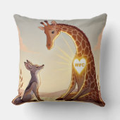 NVC Giraffe und Jackal - Gewaltlose Kommunikation Kissen (Vorderseite)