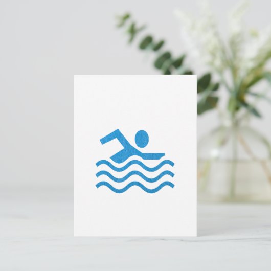 NVN24 navinJOSHI Schwimmen Sucess Schwimmen Schwim Postkarte (Stehend Vorderseite)