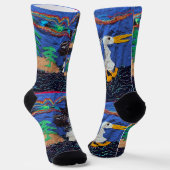 NWT Pelicans am Fluss. Socken (Gewinkelt)