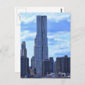 NY By Gehry / 8 Spruce St aus dem East River A1 Postkarte (Vorne/Hinten)
