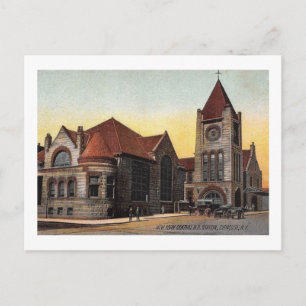 NY Central Bahnhof, Syracuse, New York Vintage Postkarte