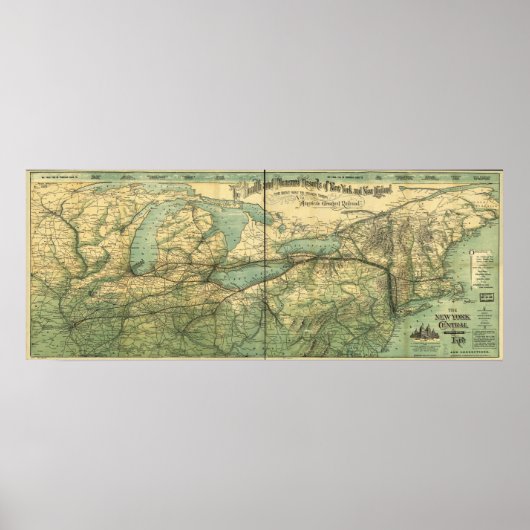 NY Central und Hudson River RR Poster (Vorne)