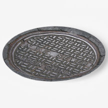 NY City Sewer Cover & Asphalt Funny Novelty Party