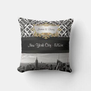 NY City Skyline BW 431 Damast-Kissen Kissen