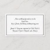 NY City Skyline BW D4P Pink Damask Umschließung Begleitkarte (Rückseite)