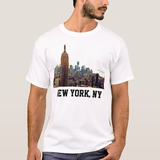 NY City Skyline ESB, LM 7 T-Shirt (Vorderseite)
