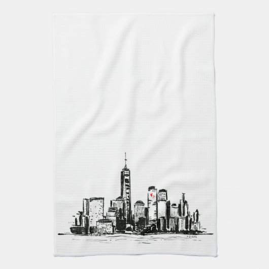 NY Cityscape Kitchen Towel Geschirrtuch (Vertikal)
