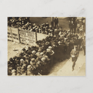 NY-Fans außerhalb des Polo Grounds Vintag Postkarte