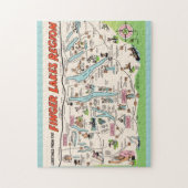 NY Finger Lakes Illustrated 11x14 Puzzle (Vertikal)