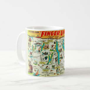 NY Finger Lakes Karte Tasse