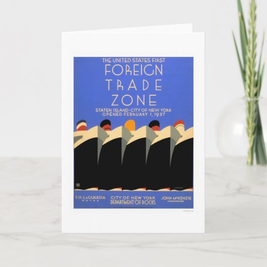 NY fremde Handelszone WPA 1937 Karte (Vorderseite)