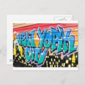 ny Graffiti Postkarte (Vorne/Hinten)