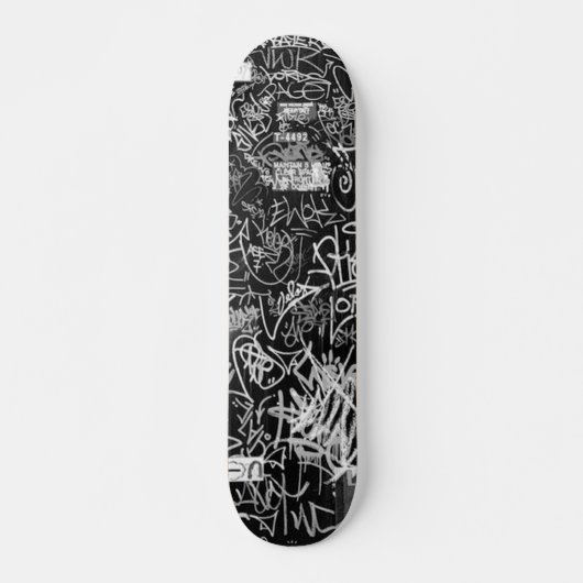 NY GRAFFITI-SKATEBOARD-SCHWARZES U. GRAU SKATEBOARD (Vorne)