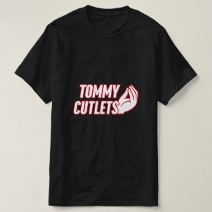 NY Italian Hand Gesture Tommy Cutlets Football Qua T-Shirt