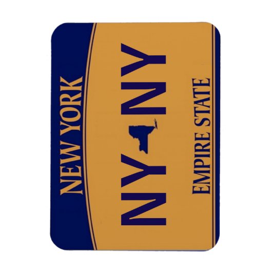 NY License Plate Magnet (Vertikal)
