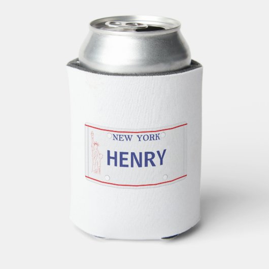 NY-Lizenzplatte Dosenkühler (Kanne Rückseite)