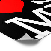 Ny Loves Me Funny I Heart New York  Poster (Ecke)