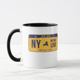NY Mein erstes Liebe-Lizenzschild Tasse