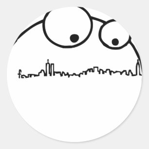 NY Monster Runder Aufkleber