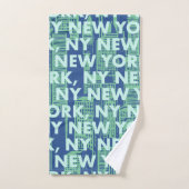 NY NEW YORK Grafikmuster Badhandtuch Set (Handtuch)