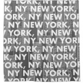 NY NEW YORK Grafikmuster Duschvorhang (Vorderseite)