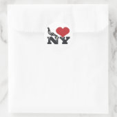 NY Pigeon Runder Aufkleber (Tasche)