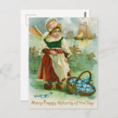 NY Public Library Vintage Birthday Card # 3 Postkarte (Vorne/Hinten)