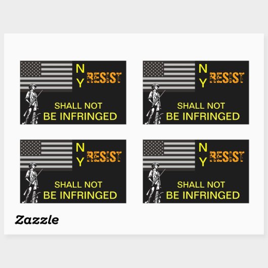NY Resistance Rechteckiger Aufkleber (Blatt)