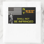 NY Resistance Rechteckiger Aufkleber (Tasche)