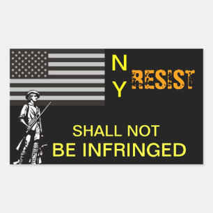 NY Resistance Rechteckiger Aufkleber