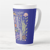 NY Retro-Collage-Design Milchtasse (Rechte Ecke)