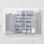 NY - Schooner gegen Manhattan Skyline Save The Date (Vorderseite)