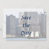 NY - Schooner gegen Manhattan Skyline Save The Date (Rückseite)