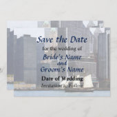 NY - Schooner gegen Manhattan Skyline Save The Date (Vorne/Hinten)