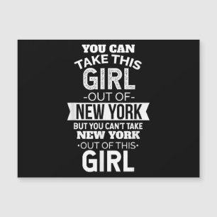 NY, Sie können dieses Mädchen aus New York Souveni Magnetkarte