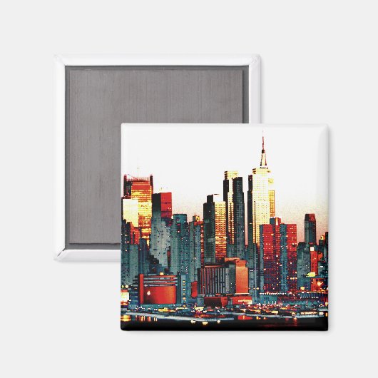 NY Skyline Magnet (Vorderseite/Rückseite)