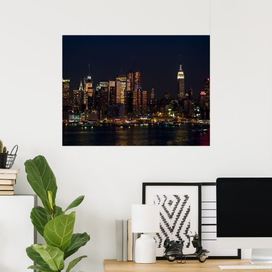 NY Skyline View Poster (Heimbüro)