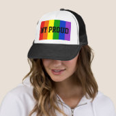 NY Stolz Gay Rainbow Flag Ball Cap Truckerkappe (Beispiel)