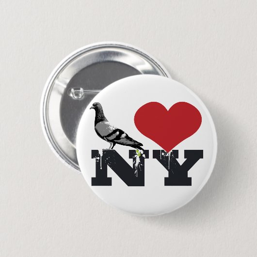 NY Taube Button (Vorne & Hinten)
