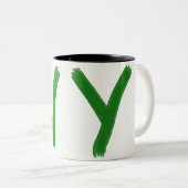 NY Text Coffee Tasse (VorderseiteRechts)